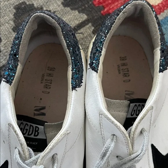Golden Goose Hi Star |White | blue glitter-back |Size 39| 9 - Picture 12 of 16